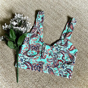 Mudd NWT Paisley Brallette Crop Top - Small